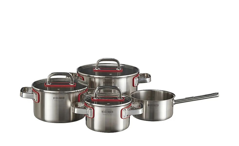 Meisterkoch Topfset  JOCUS ¦ Edelstahl,Silikon ¦ Maße (cm): B: 30 H: 20 Töp günstig online kaufen