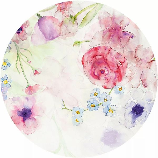 Komar Vliesfototapete Dot Floret selbstklebend Ø 125 cm günstig online kaufen
