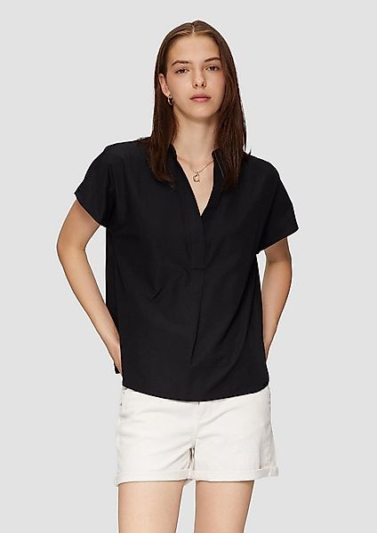 QS Kurzarmbluse Bluse Blusenshirt aus Popeline günstig online kaufen
