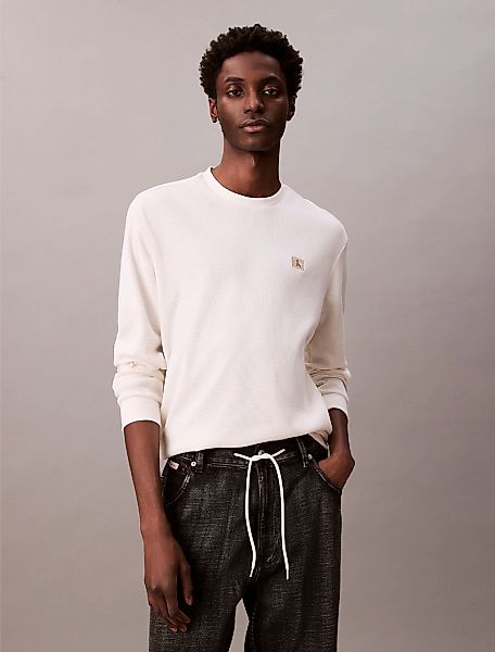 Calvin Klein Jeans Langarmshirt "LS WAFFLE BADGE CREWNK TEE", Mit Rundhalsa günstig online kaufen