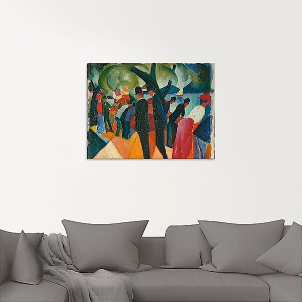 Artland Glasbild »Spaziergang auf der Brücke. 1913«, Gruppen & Familien, (1 günstig online kaufen