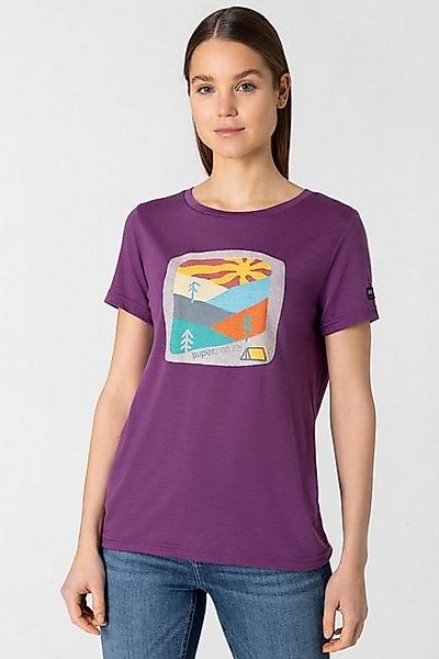 SUPER.NATURAL Print-Shirt Merino T-Shirt W MOUNTAIN günstig online kaufen