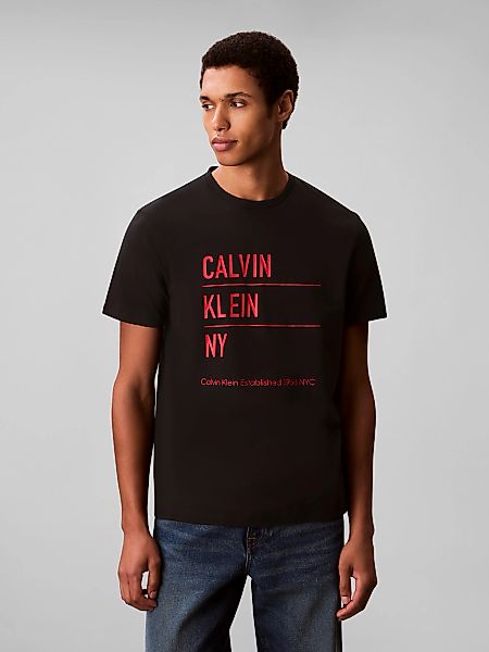 Calvin Klein Jeans T-Shirt "SS 30S EU CALVIN KLEIN NY GRAPHI", Mit Rundhals günstig online kaufen