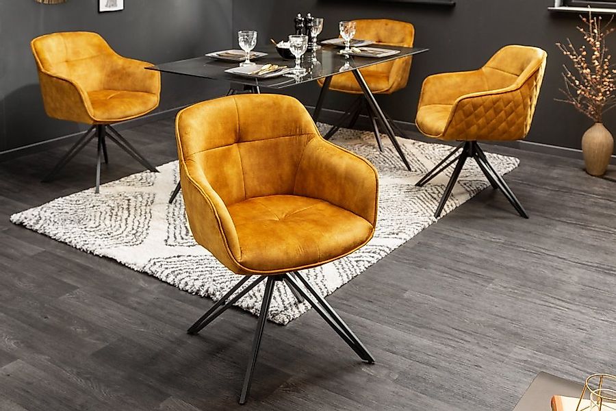 riess-ambiente Polsterstuhl EUPHORIA senfgelb / schwarz (Einzelartikel, 1 S günstig online kaufen