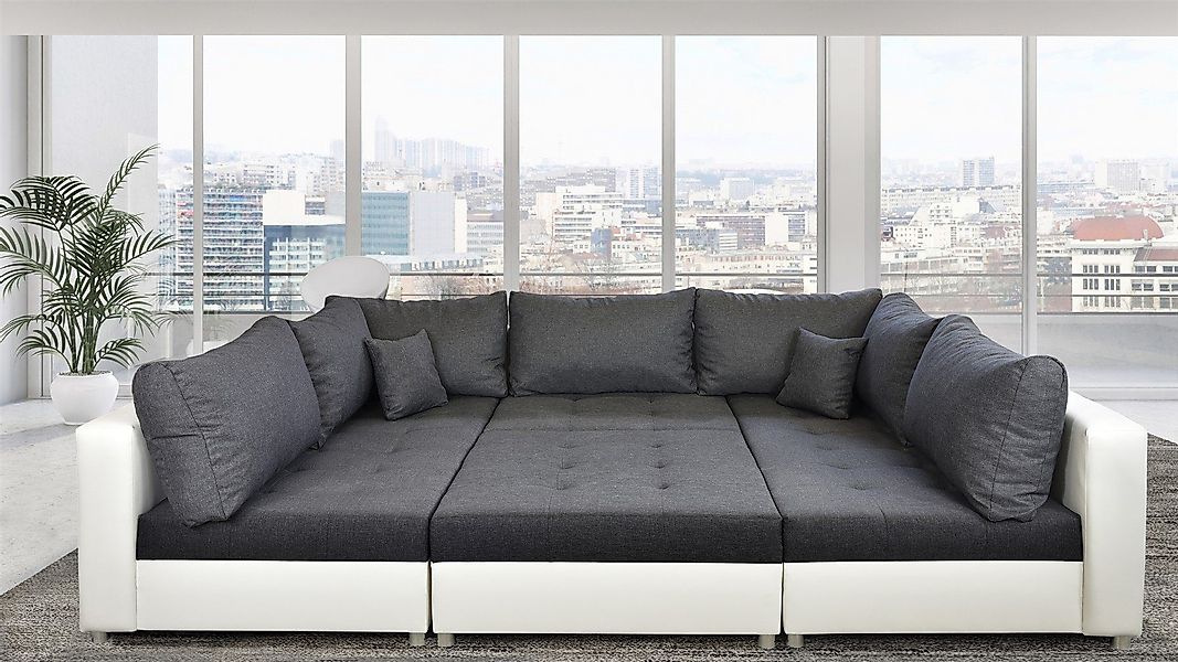 Fun Möbel Wohnlandschaft Sofa U-Form ANDRO, günstig online kaufen