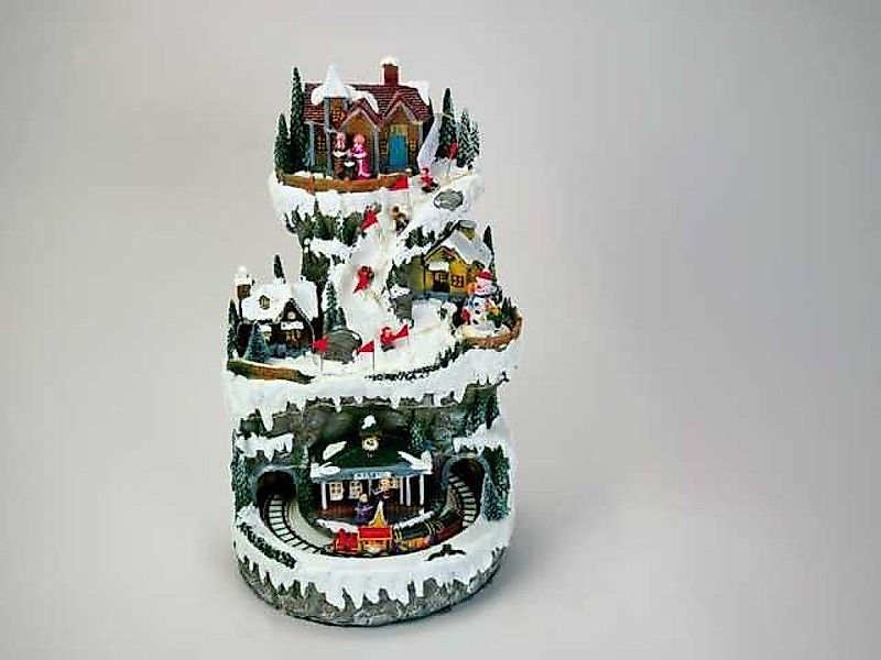 Musicboxworld Spieluhr Spieluhr - Beleuchtete Bergszene in 3 Etagen günstig online kaufen