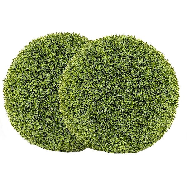 Costway 2er Buchsbaumkugel Kunstpflanze Kugelpflanzen Grün 50cm günstig online kaufen
