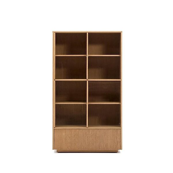 Natur24 Vitrine Helvine Vitrine 40 x 100 x 174 cm MDF Esche Eichenfurnier G günstig online kaufen