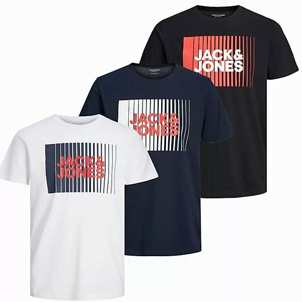 Jack & Jones T-Shirt (3-tlg) tolle Designs im 3er Pack günstig online kaufen