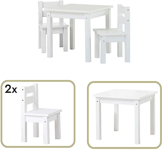 Hoppekids Kindersitzgruppe "MADS Kindersitzgruppe", (Set, 3 tlg., 1 Tisch, günstig online kaufen