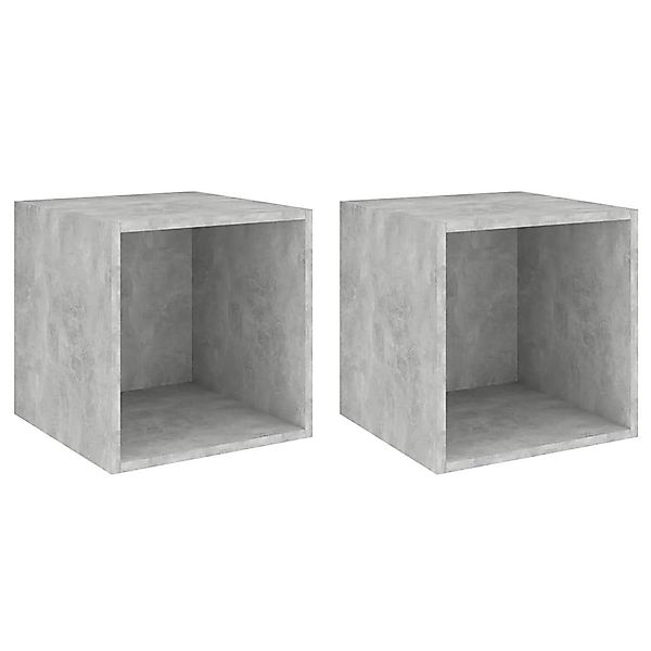 vidaXL Regal Wandschränke 2 Stk. Betongrau günstig online kaufen