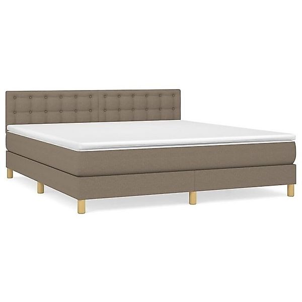 vidaXL Boxspringbett Boxspringbett mit Matratze Taupe 160x200 cm Stoff Bett günstig online kaufen