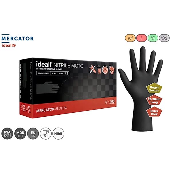 Mercator Einweghandschuhe Nitril Einweg-Handschuhe mit längeren günstig online kaufen