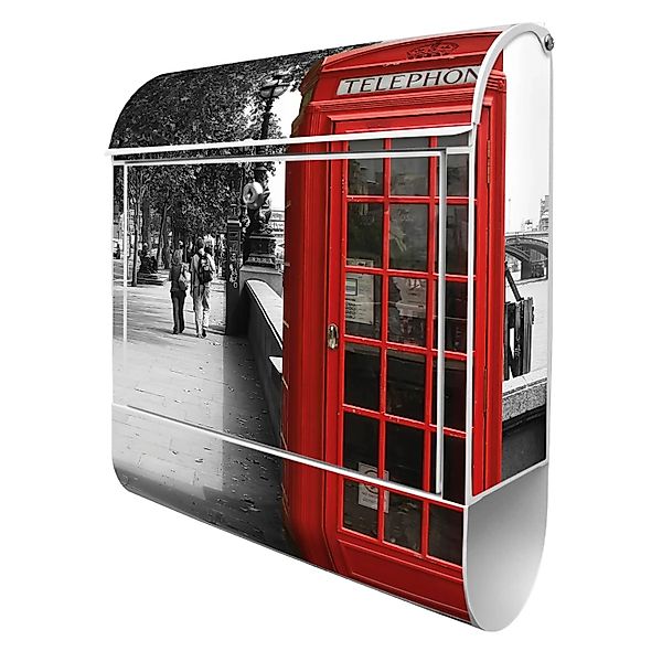 Banjado Design Briefkasten Weiß Pulverbeschichtet 39x47x14cm 2 Schlüssel Mi günstig online kaufen