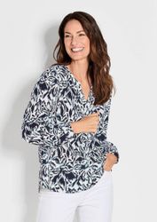 GOLDNER Schlupfbluse Florale Druckbluse mit V-Ausschnitt günstig online kaufen