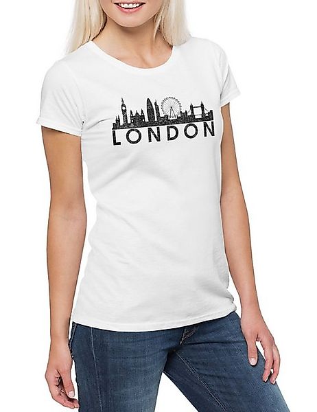 Urban Backwoods Print-Shirt Skyline London Damen T-Shirt Stadt City Fun Eng günstig online kaufen