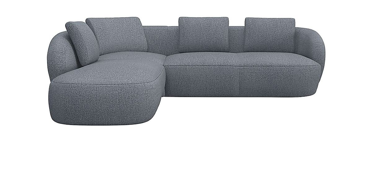 FLEXLUX Ecksofa "Torino, rund, L-Form, Sofa-Ecke mit Ottomane", Modernes, o günstig online kaufen