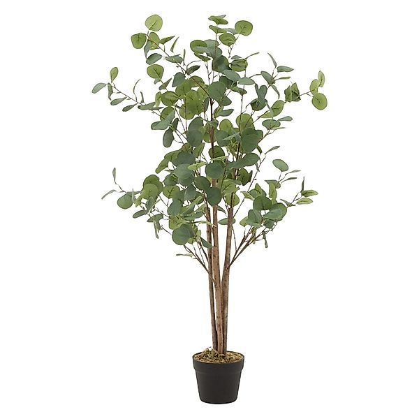ML-Design Künstliche Eukalyptus 120cm Groß Kunstpflanze Naturholzstamm günstig online kaufen