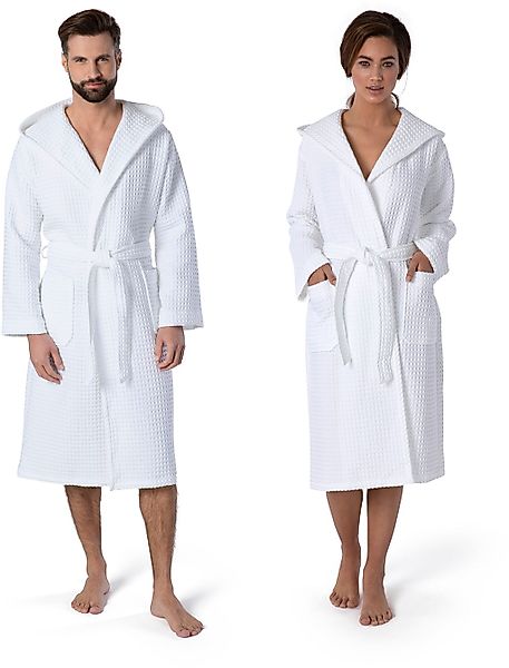 Möve Unisex-Bademantel "Piquée, ideal für Sauna & Spa, Hotelbademantel, Mor günstig online kaufen