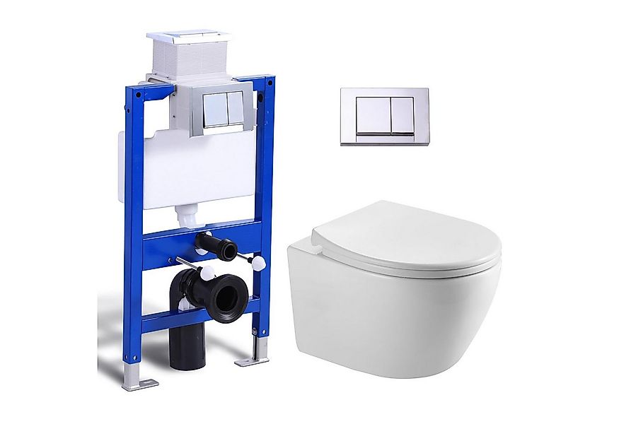 HOROW Vorwandelement WC Toilette Komplettset hänge wc Set Komplett, Hänge W günstig online kaufen