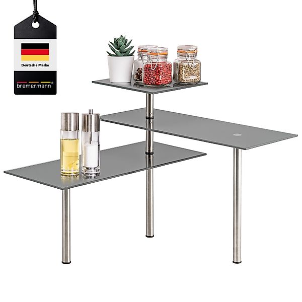 bremermann Küchenregal Glas-Eckregal, Küchenregal, aus Glas günstig online kaufen