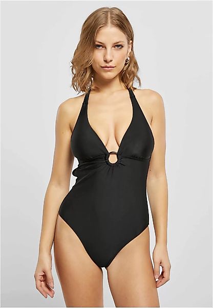 URBAN CLASSICS Monokini "Damen Ladies Recycled Neckholder Swimsuit" günstig online kaufen
