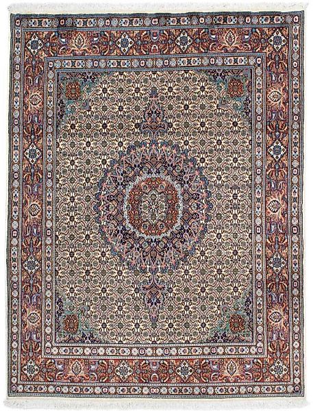 morgenland Wollteppich »Hosseinabad Medaillon Rosso chiaro 121 x 80 cm«, re günstig online kaufen