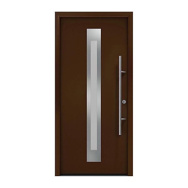 EcoStar Haustür Isopro Secur IPS 770S Terrabraun 110 cm x 210 cm DIN R günstig online kaufen