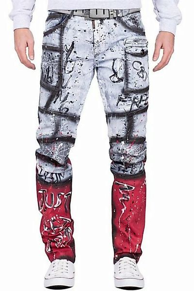 Cipo & Baxx Regular-fit-Jeans Denim Hose BA-CD683 im extravaganten Design m günstig online kaufen