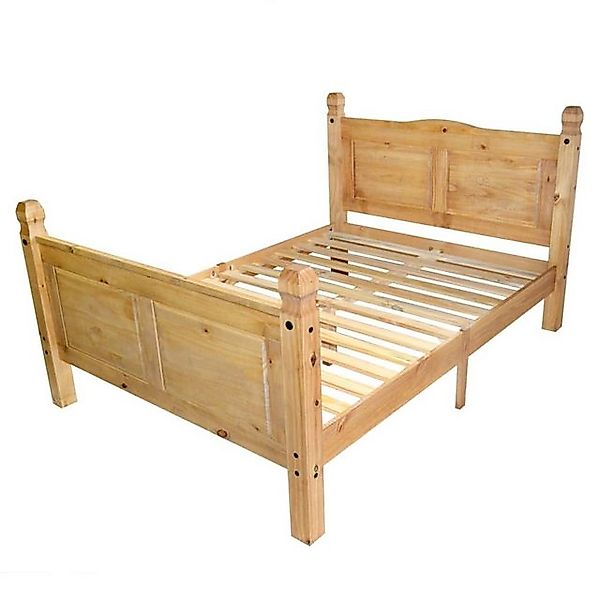 vidaXL Bett Massivholzbett Corona Mexiko-Stil Kiefer 160x200 cm günstig online kaufen