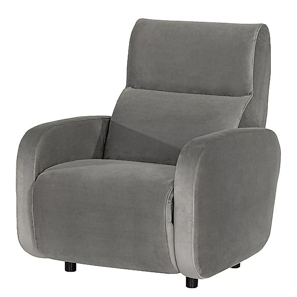 home24 loftscape Sessel Mezin I Hellgrau Samt 97x104x105 cm (BxHxT) günstig online kaufen