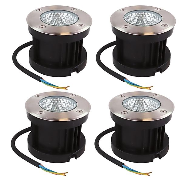 ENOVALITE LED Bodenleuchte Gartenstrahler 4er Set 4x7W 4x490lm IP67 Warmwei günstig online kaufen
