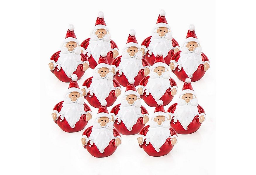 Logbuch-Verlag Dekofigur 12 Mini Nikolaus Figuren – kleines Geschenk Weihna günstig online kaufen