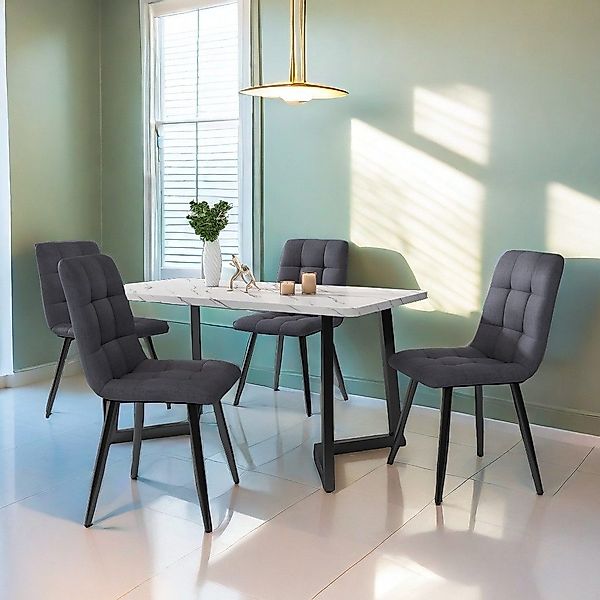 IDEASY 4-Fußstuhl 4St, Polsterstuhl Design Stuhl, günstig online kaufen