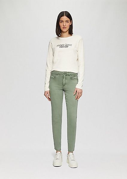 s.Oliver Chinos Hose Gewaschene Hose im Slim Fit aus Baumwollsatin günstig online kaufen