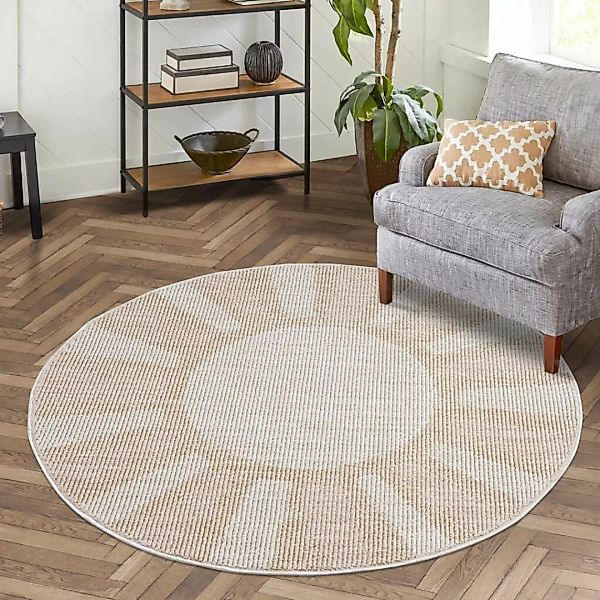Carpet City Teppich »CLASICO 9152«, rund, Kurzflor Bordüre, Boho-Stil, Wohn günstig online kaufen