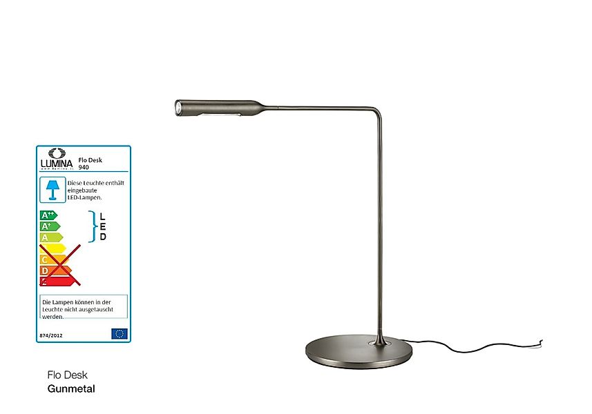 FLO Desk Tischlampe rotguss günstig online kaufen