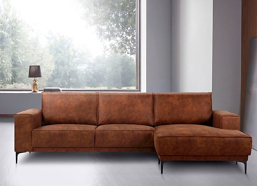 OTTO home Ecksofa »Polsterecke Oland, Struktur, Flachgewebe, Luxus-Microfas günstig online kaufen