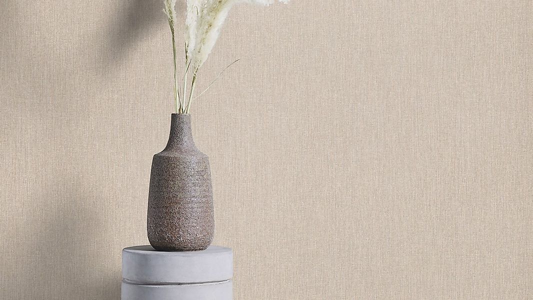 Rasch Papiertapete Tapete mit Leinenoptik in Beige, glatt, unifarben, Texti günstig online kaufen