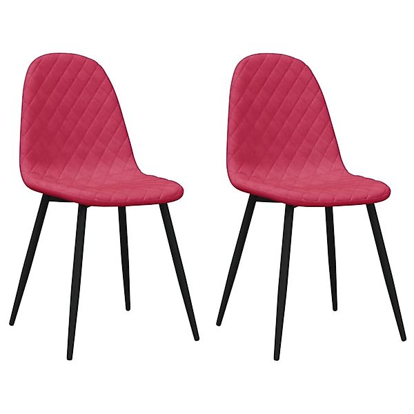 vidaXL Esszimmerstühle 2 Stk Weinrot Samt 325651 günstig online kaufen