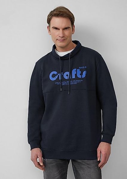 s.Oliver Sweatshirt Sweatshirt aus Baumwollmix mit Frontprint Teilungsnaht günstig online kaufen