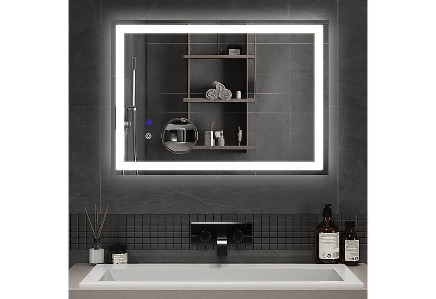 Mondeer Badspiegel Badezimmerspiege (IP44), 70x50cm mit Touch-Schalter und günstig online kaufen