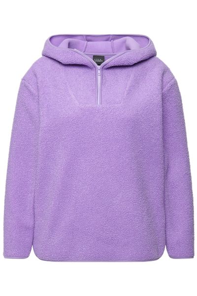 Ulla Popken Hoodie Teddypullover Plüsch Kapuze günstig online kaufen