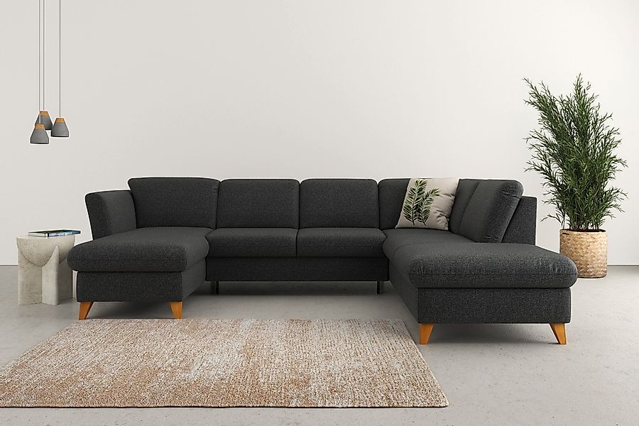 Home affaire Wohnlandschaft "Trelleborg U-Form" Federkern-Polsterung, wahlw günstig online kaufen