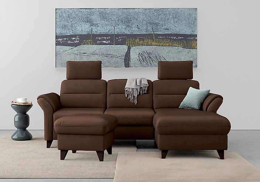 sit&more Ecksofa "Mellum L-Form" Federkern, wahlweise mit Bettfunktion, Bet günstig online kaufen