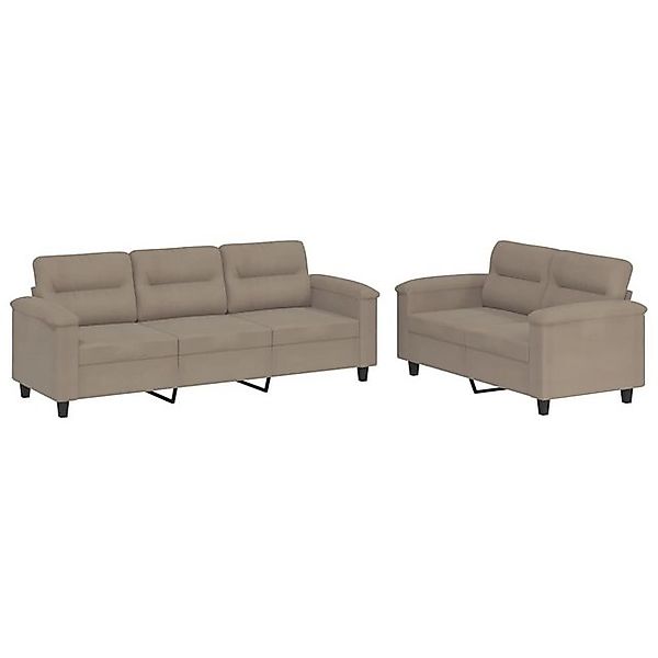 vidaXL Sofa 2-tlg. Sofagarnitur mit Kissen günstig online kaufen