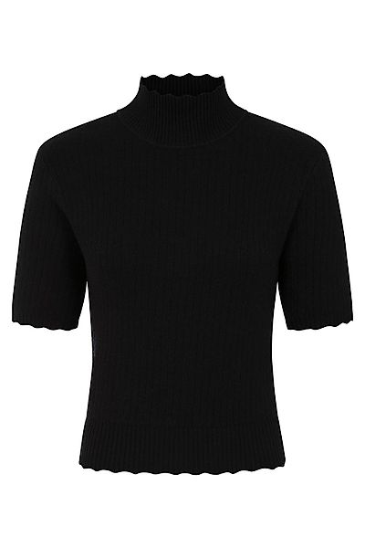Banned Kurzarmpullover Jane Sweet Scallop Schwarz günstig online kaufen