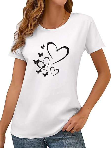 PYL T-Shirt Damen Sommer Casual T-Shirt günstig online kaufen