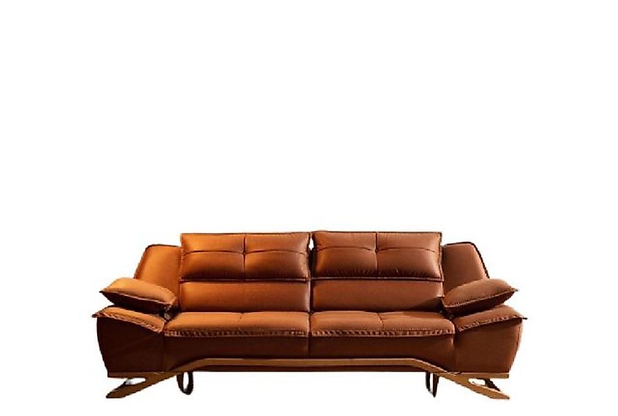 Xlmoebel 3-Sitzer Braunes modernes Drei-Sitzer Polstersofa aus Stoff - Couc günstig online kaufen