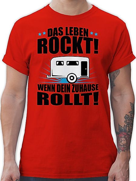 Shirtracer T-Shirt Das Leben rockt! Wohnwagen günstig online kaufen